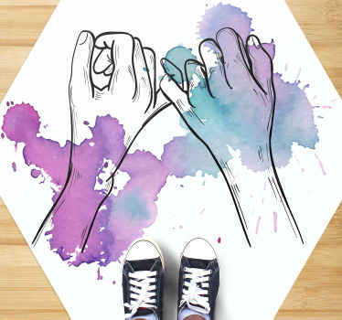 Alfombras vinílicas pareja polvos fluor - TenVinilo