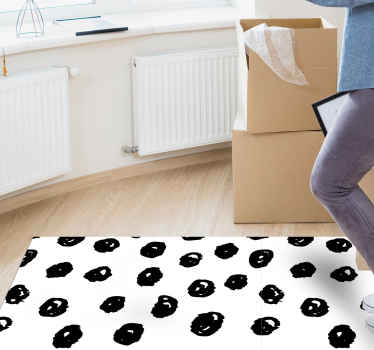 Uzorak crnih točaka na bijelom pozadinskom sagu - TenStickers