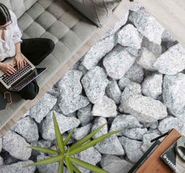 Vinylteppich Steine Einsame wilde pflanze schotter - TenStickers