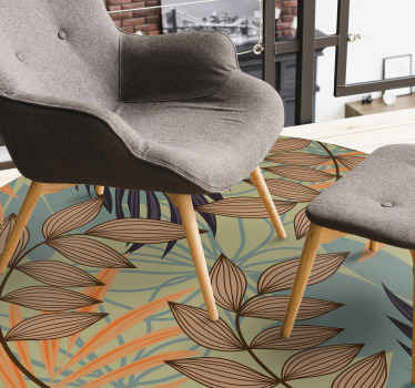 Vinyl Teppich Blumen botanisches laubmuster - TenStickers