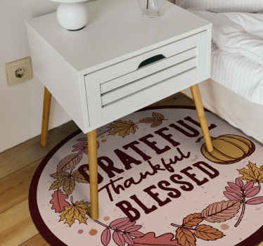 Grateful thankful and blessed custom rug - TenStickers