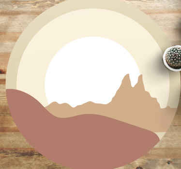 Minimalistisk landskab natur vinyl tæppe - TenStickers