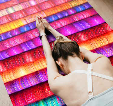 Tapete vinílico texturas listras coloridas em mosaico - TenStickers