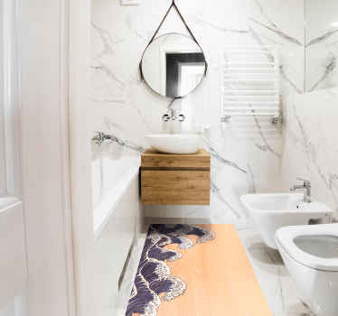 Traditionelt japansk bølge vinyl tæppe - TenStickers