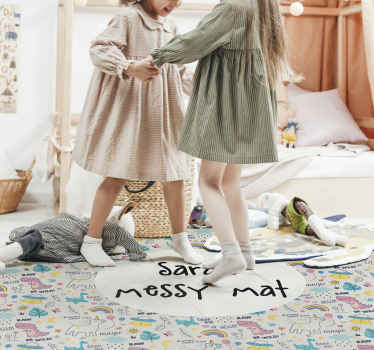 Unicorn personalised messy mat personalised mat - TenStickers