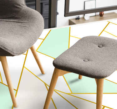 Açılı pastel mozaik geometrik pvc halı - TenStickers