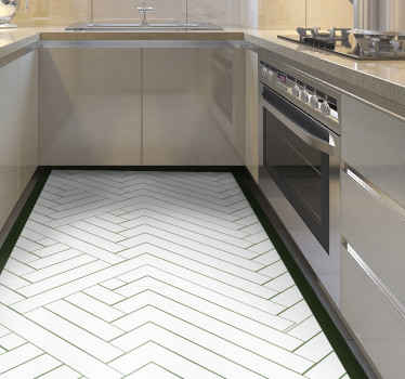 Abstract white tiles mosaic floor tiles - TenStickers