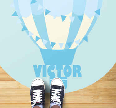 Covor de vinil cu nome balon personalizabil - TenStickers