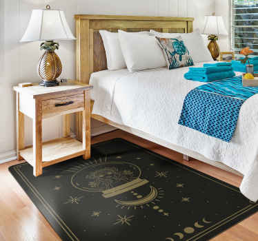 Tapis vinyle boule de cristal déesse et lune - TenStickers