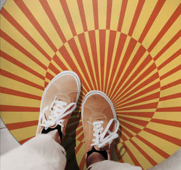 Tapis vinyle retro Soleil des années 70 - TenStickers