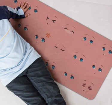Anime faces teen vinyl rug - TenStickers