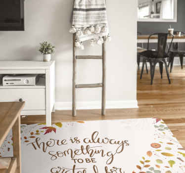 There's always something to be grateful for rug - TenStickers