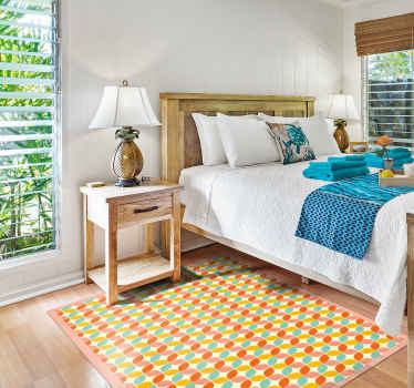 çok renkli kareler geometrik vinil kilimler - TenStickers