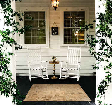 乙烯基地毯木纹 拼花图案 - TenStickers