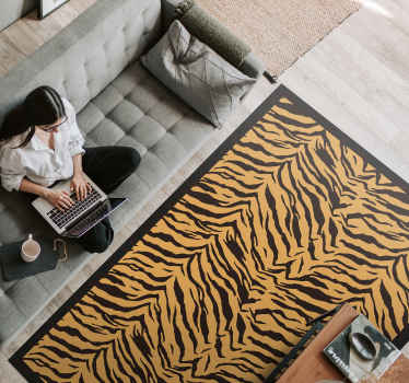 Tiger effect animal print vinyl rug - TenStickers
