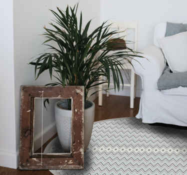 Alfombra vinílica rayas detalle del patrón de chevron - TenVinilo