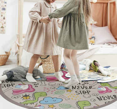 Speels eenhoornontwerp vinyl tapijt kind - TenStickers