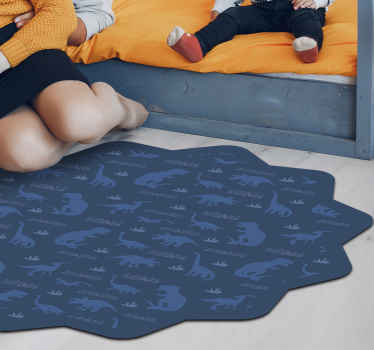 Dinosaurus contouren vinyl tapijt voor meer kinderen - TenStickers