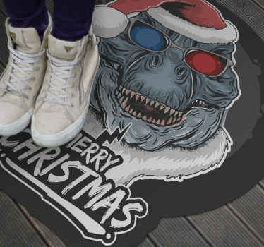 Feestelijk monstergejuich vinyl tapijt kerstmis - TenStickers