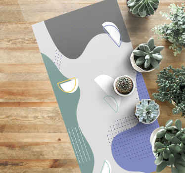 Tekači na hodniku z geometrijskim sodobnim vzorcem - TenStickers