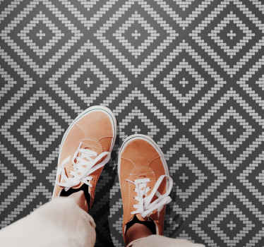 Vinyl teppich küche grau gemusterte fliese - TenStickers