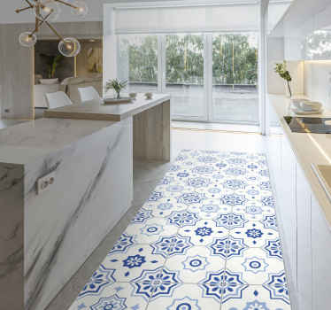 Vinyl Teppich Fliesenoptik geometrischer fliesenläufer - TenStickers