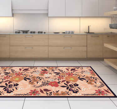 Botanical Garden Tapestry floral vinyl rug - TenStickers
