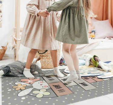 Hopscotch Gameplay nursery vinyl rug - TenStickers