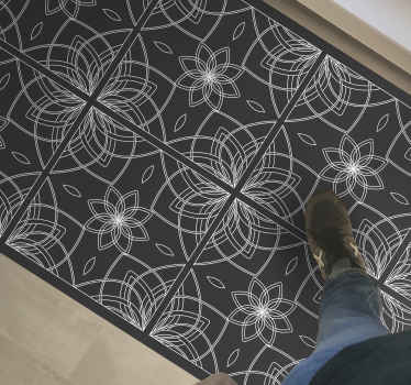 Vinyl Teppich Blumen blumenumriss - TenStickers