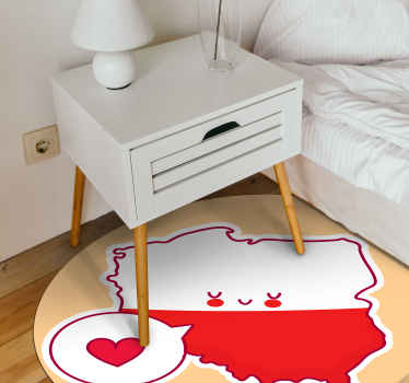 Dywan winylowy Biało-czerwona mapa Polski - TenStickers