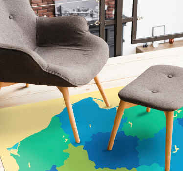 Dywan winylowy Mapa Polski z województwami - TenStickers