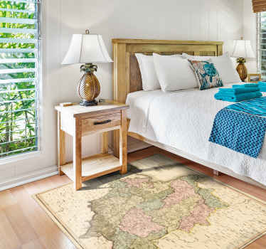 Dywan winylowy Vintage mapa Polski - TenStickers