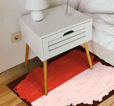 Polska mapa cegły dywan mapa świata - TenStickers