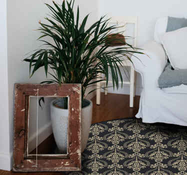 Alfombra vinílica Damasco patrones sin fisuras - TenVinilo