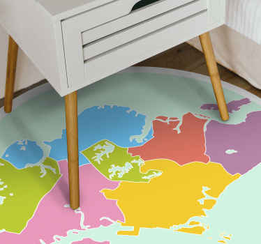 Singapore  colourful world map rug - TenStickers