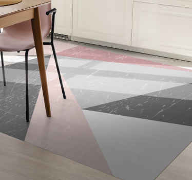 Tapis vinyle cuisine géometrique triangulaire - TenStickers