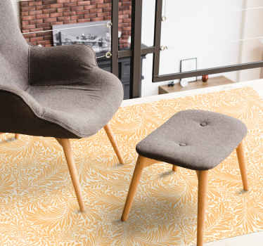 Botanikai leveles minta vinil szőnyeg virágok és növények - TenStickers