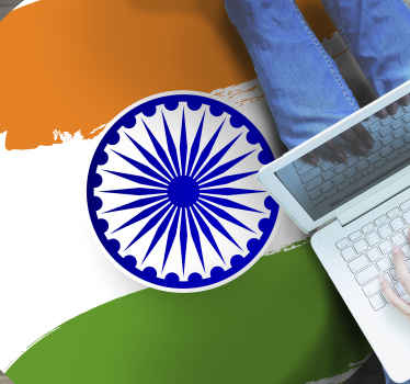 India flag world map vinyl rug - TenStickers