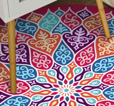 Colorful Mandala Motif mandala vinyl rug - TenStickers