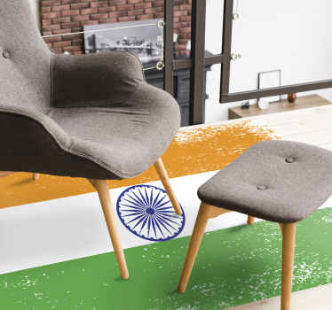 Vintage Indian flag vintage vinyl rug - TenStickers