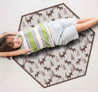 Detský vinylový koberec severskej prírody a fauny - Tenstickers