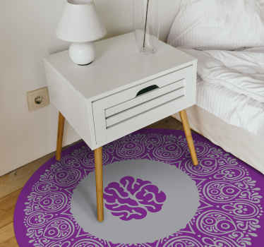 brain mandala mandala vinyl rug - TenStickers