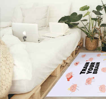 Train your brain custom rug - TenStickers