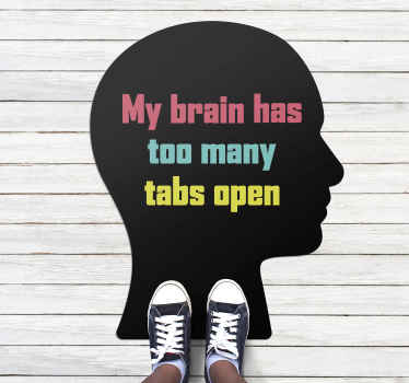 My brain has too many tabs open custom rug - TenStickers