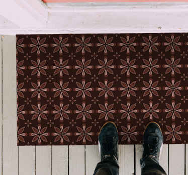 καφέ και μαύρο χαλί βινυλίου μάνταλα - TenStickers