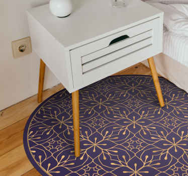 Alfombra vinílica mandala mandala floral elegancia - TenVinilo