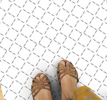 Sürekli çizgi deseni geometrik pvc halı - TenStickers