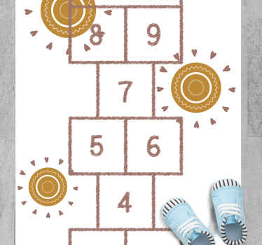 Alfombra vinílica infantil rayuela - TenVinilo