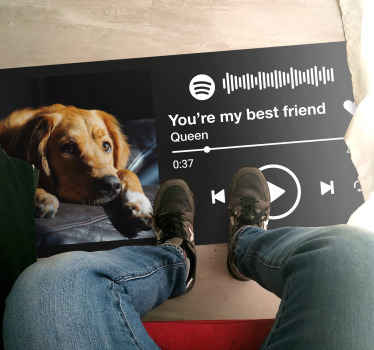 Personalized Song Showcase custom vinyl carpet - TenStickers