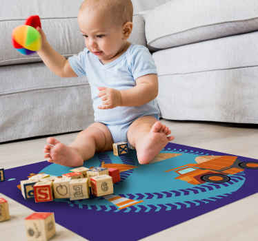 detský vinylový koberec stavebná hracia zóna - Tenstickers